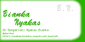 bianka nyakas business card